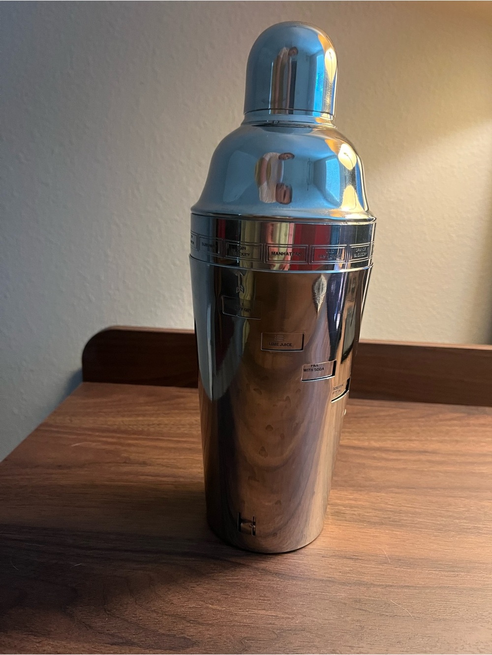 Stainless Steel “Dial-a-Drink” Cocktail Shaker